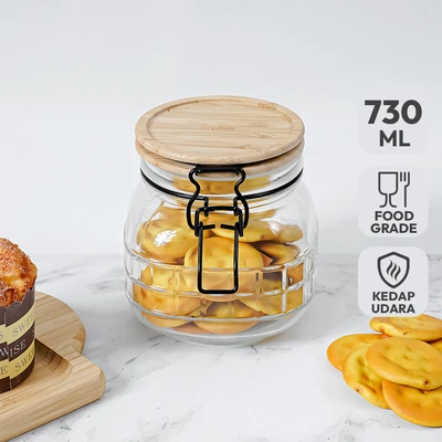 Gambar Picas Noir Stoples Makan 730 ml Transparan - Cokelat