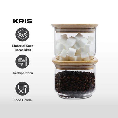 Gambar Kris 500 Ml Set 2 Pcs Grind Stoples Kaca Borosilicate