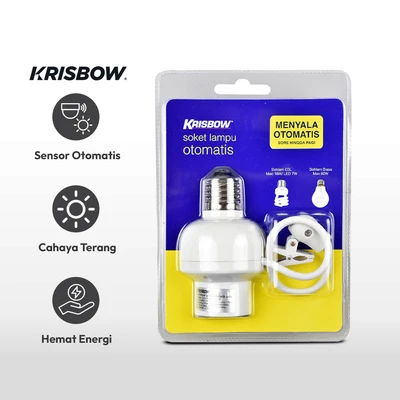 Gambar Krisbow Fitting Lampu Dengan Sensor On Cable E27