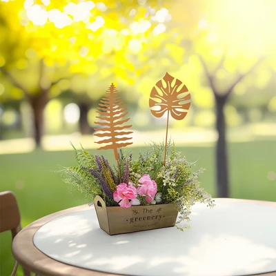 Gambar Arthome Tongkat Dekorasi Taman Leaves Set 2 pcs