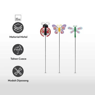 Gambar Arthome Tongkat Dekorasi Taman Fly Set 3 pcs
