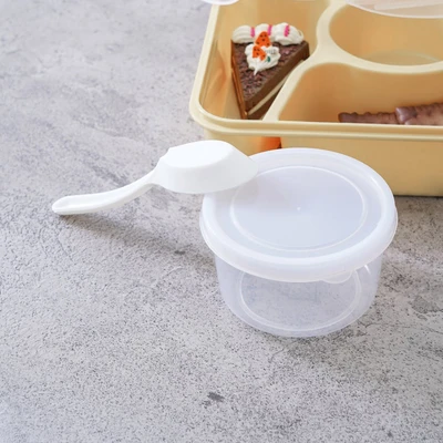 Gambar Picas Kotak Makan 3 Sekat Dengan Soup Pot 1 Liter - Krem