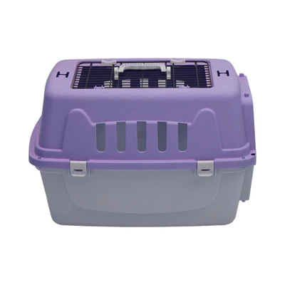 Gambar Paws N Tail Kandang Travel Portable Anjing & Kucing 2 Pintu 58.4x41x37.5 cm - Ungu