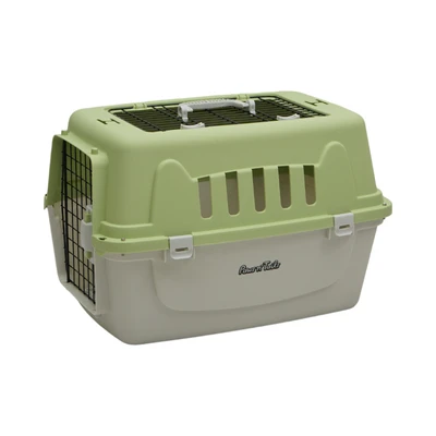 Gambar Paws N Tail Kandang Travel Portable Anjing & Kucing 2 Pintu 58.4x41x37.5 cm - Hijau