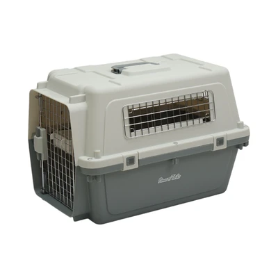 Gambar Paws N Tail Iata Kandang Travel Portable Anjing & Kucing 60.7x40.4x40.4 cm - Abu-Abu