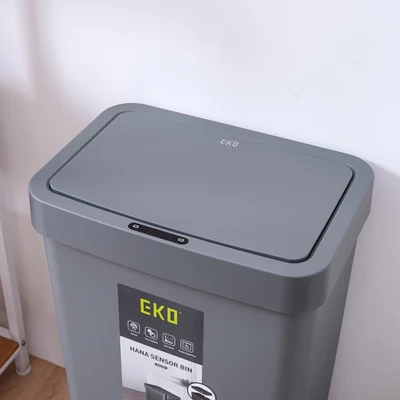 Gambar Eko Hana Tempat Sampah Sensor Gerak Plastik 50 Liter - Abu-Abu
