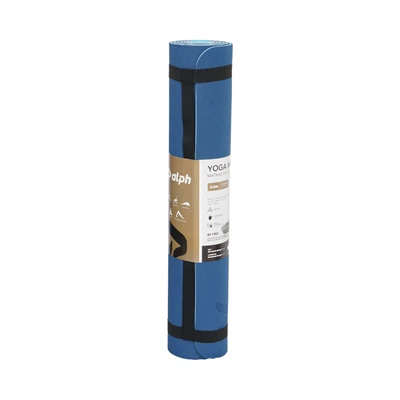 Gambar Alph Matras Yoga TPE 6 mm Dengan Strap - Biru