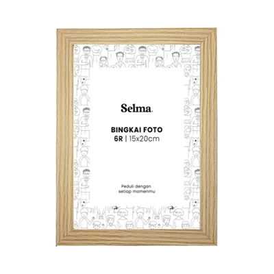 Gambar Selma Astrid Bingkai Foto Meja Basic MDF 6R - Cokelat