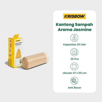 Gambar Krisbow Kantong Sampah Beraroma 20 Liter Set 25 Pcs - Cokelat