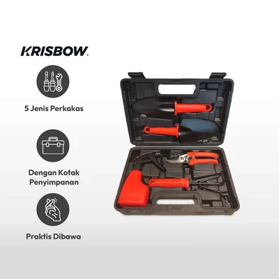 Gambar Krisbow Alat Berkebun Set 5 pcs - Orange