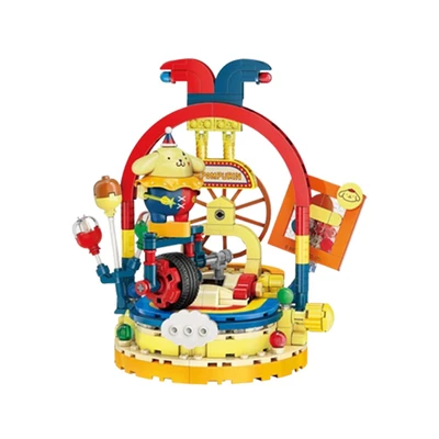 Gambar Keeppley Sanrio Pompompurin Unicycle Perform