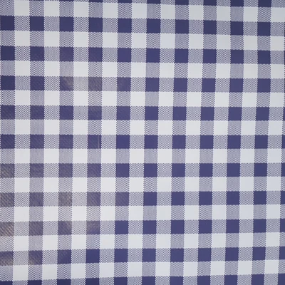 Gambar Forhom Taplak Meja PVC Gingham 145x320 cm - Biru