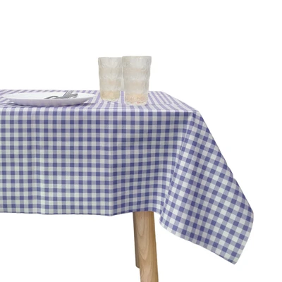 Gambar Forhom Taplak Meja PVC Gingham 145x320 cm - Biru