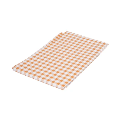 Gambar Forhom Taplak Meja PVC Gingham 145x320 cm - Oranye