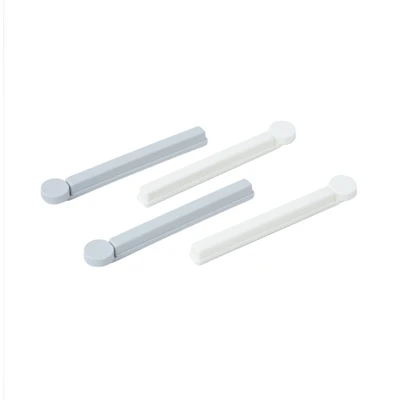 Gambar Ataru Penjepit Kantong Makanan Set 4 pcs - Putih/Abu-Abu
