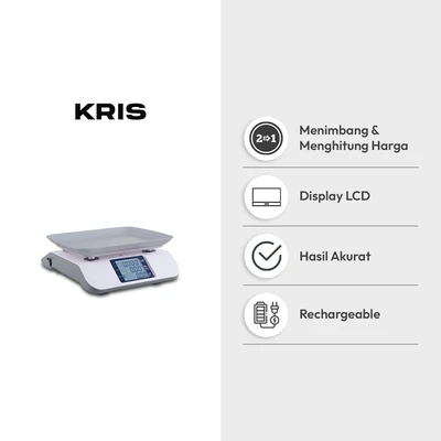 Gambar Kris Timbangan Digital Lcd 30 Kg - Putih