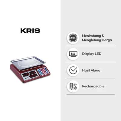 Gambar Kris Timbangan Digital LED 30 Kg - Merah