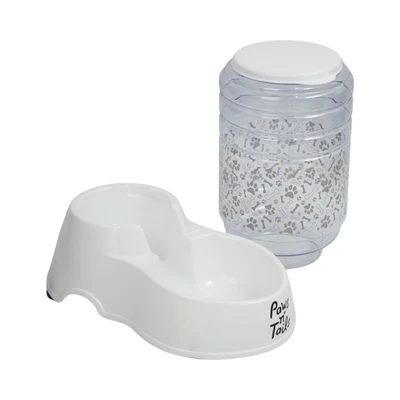 Gambar Paws N Tail Dispenser Makanan Hewan 3.5 Liter - Putih