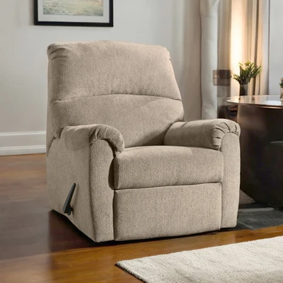 Gambar Ashley Nerviano Sofa Recliner Fabric 1 Seater - Cokelat Muda