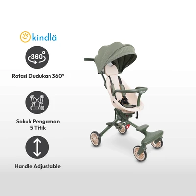 Gambar Kindla Little Lullaby Stroller Anak Reversible - Hijau