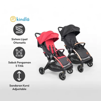 Gambar Kindla Precious Stroller Anak Lipat One Key - Merah