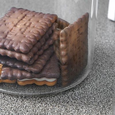 Gambar Informa Willen Stoples Kaca 3 Liter Transparan - Cokelat