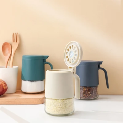 Gambar Kris Essicante Tempat Bumbu Dapur Kaca 350 ml - Krem