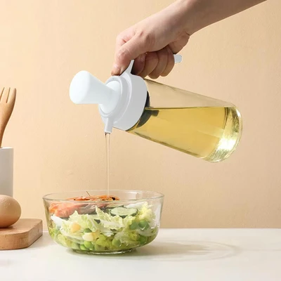 Gambar Kris Brosse Botol Minyak 2 In 1 Kaca 500 ml - Putih Ivory