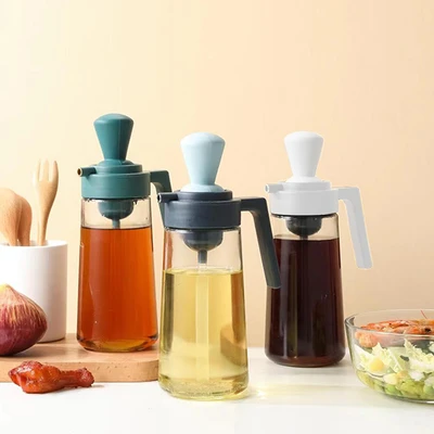 Gambar Kris Brosse Botol Minyak 2 In 1 Kaca 500 ml - Putih Ivory