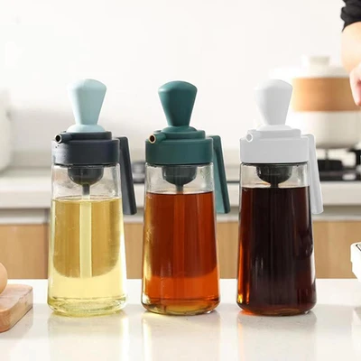 Gambar Kris Brosse Botol Minyak 2 In 1 Kaca 500 ml - Putih Ivory