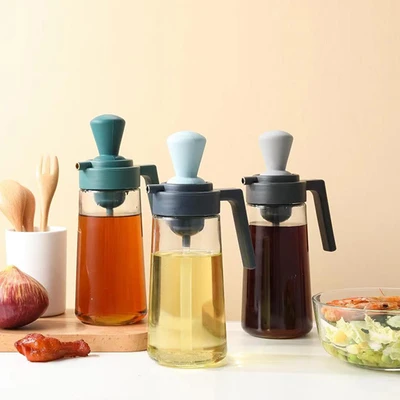 Gambar Kris Brosse Botol Minyak Kaca 2 In 1 500 ml - Hijau