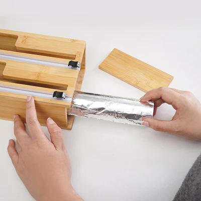 Gambar Stora Roll Dispenser Bambu 2 In 1 Dengan Pemotong