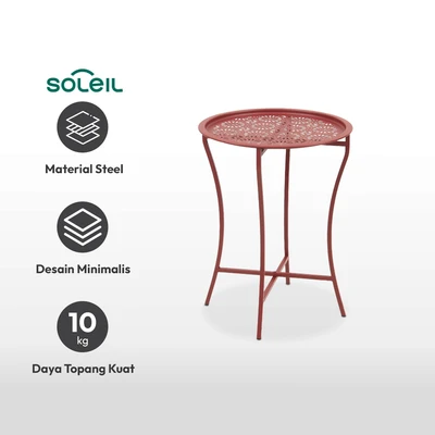 Gambar Soleil Luna Meja Sisi Tray - Merah Scarlet