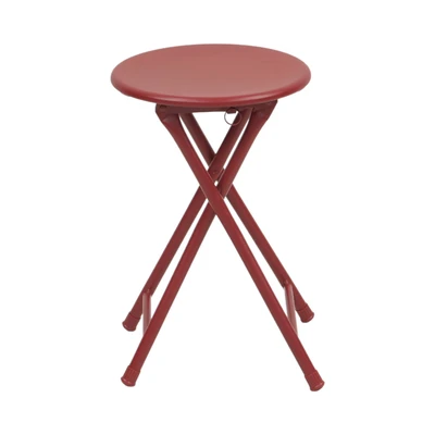 Gambar Soleil Jarvis Bangku Lipat Metal - Merah Scarlet