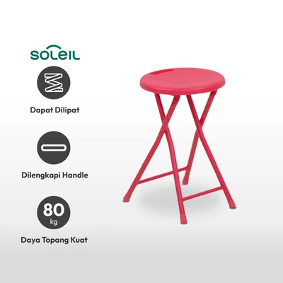 Gambar Soleil Plays Bangku Lipat - Merah