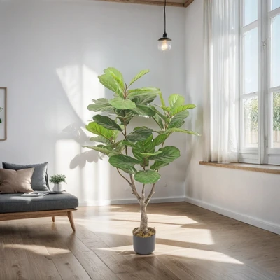 Gambar Arthome 115 Cm Tanaman Artifisial Fiddle Fig - Hijau