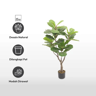 Gambar Arthome 115 Cm Tanaman Artifisial Fiddle Fig - Hijau