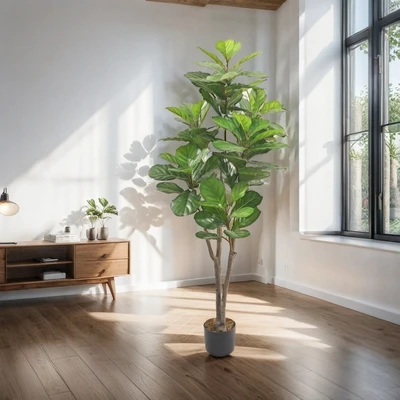 Gambar Arthome 160 Cm Tanaman Artifisial Fiddle Fig - Hijau