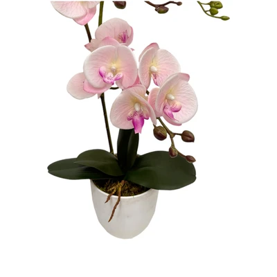 Gambar Arthome Bunga Artifisial Orchid Dengan Pot 25x12x50 cm - Pink Pastel