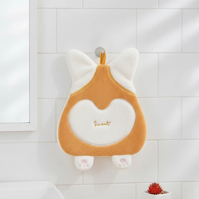Gambar Ataru Handuk Tangan Corgi - Cokelat