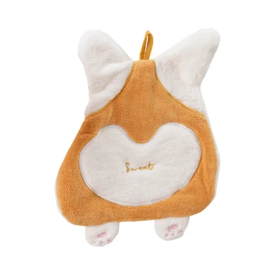 Gambar Ataru Handuk Tangan Corgi - Cokelat