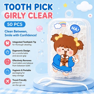 Gambar Ataru Dental Floss Pick Set 50 pcs