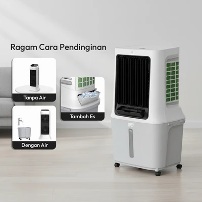 Gambar Krisbow Sync Smart Air Cooler 30 Liter 2400 CMH - Putih