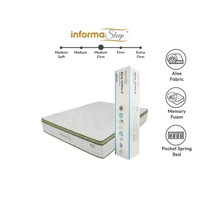 Gambar Informa Sleep 200x200x30 cm Aloe Ortho II Kasur Spring Pocket In Box