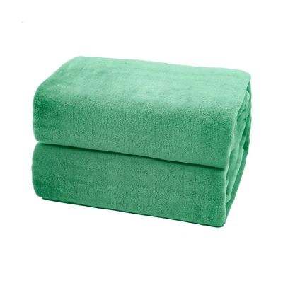 Gambar Sleeplite 150x200 cm Selimut Coral Fleece - Hijau