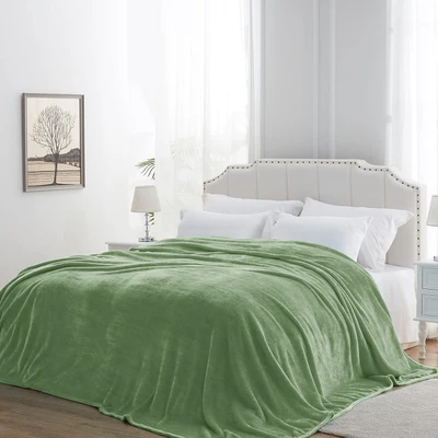 Gambar Sleeplite 150x200 cm Selimut Fleece Solid - Hijau