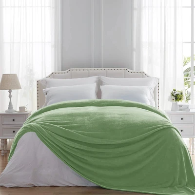 Gambar Sleeplite 150x200 cm Selimut Fleece Solid - Hijau
