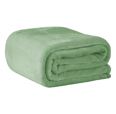 Gambar Sleeplite 150x200 cm Selimut Fleece Solid - Hijau
