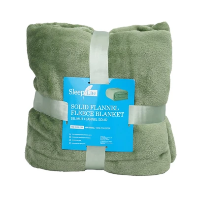 Gambar Sleeplite 150x200 cm Selimut Fleece Solid - Hijau