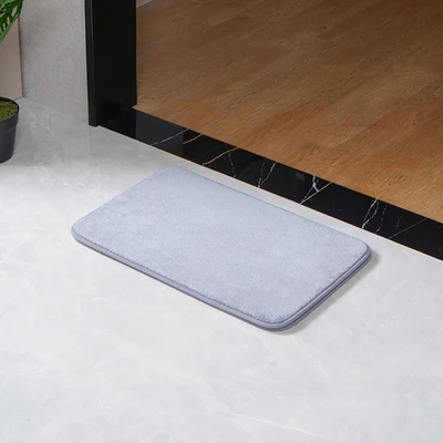 Gambar Informa Gavin Keset Kamar Mandi Microfiber 40x60 cm Set 2 pcs - Abu-Abu
